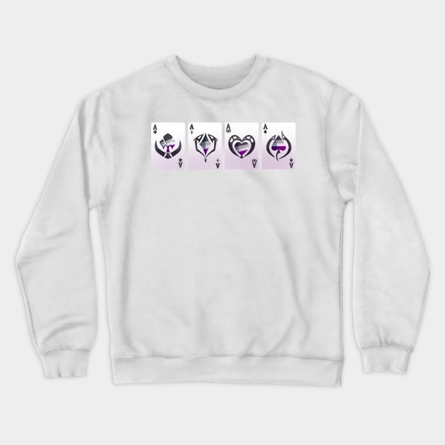 Ace Pride Hand of Cards Crewneck Sweatshirt by Phreephur